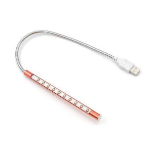 Mini Flexible USB Led 10 Light Computer Reading Lamp Bright Multi Colors for Notebook Laptop Desktop Power Bank