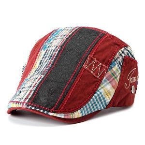 Men Women Cotton Washed Beret Hat Buckle Adjustable Paper Boy Newsboy Cabbie Golf Gentleman Cap