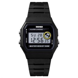 SKMEI 1413 LED Digital Watch Waterproof Chronograph Square Dial Student Watches