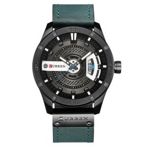 CURREN 8301 Date Display Clock Quartz Watches Business Style Leather Strap Men Wrist Watch