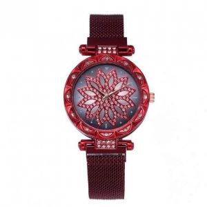 Deffrun Mesh Steel Band Unique Design Ladies Watches Gift Clock Quartz Watch