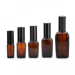 5Pcs Amber Glass Spray Bottles Water Sprayer Trigger for Essential Oil Perfume Toner