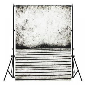 3x5FT Vinyl Black White Wall Floor Photography Backdrop Background Studio Prop