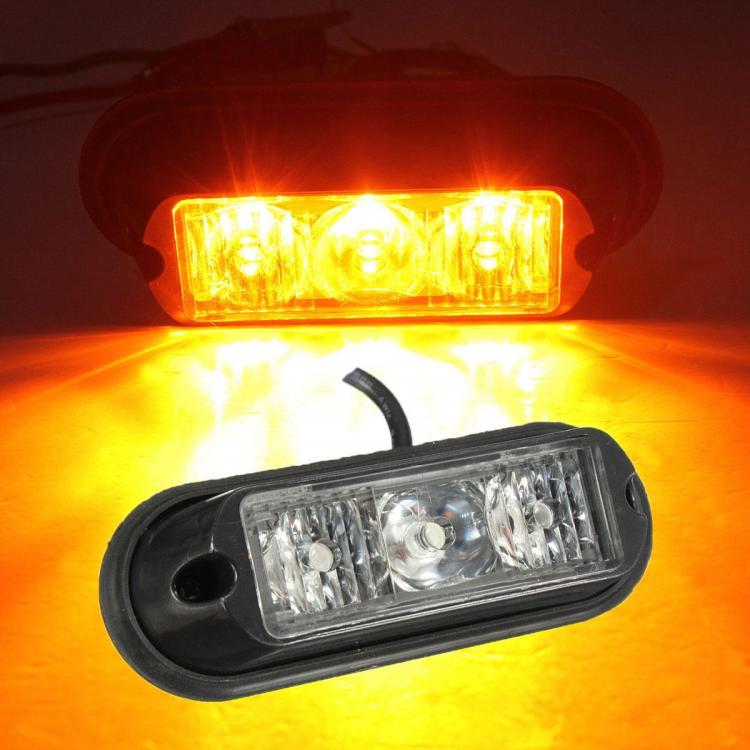 קונים ת'כלס... חווית קנייה מעולם אחר הכול לרכב 3 LED Flashing Strobe Recovery Beacon Lights Breakdown Lamp Trunk Lorries Amber