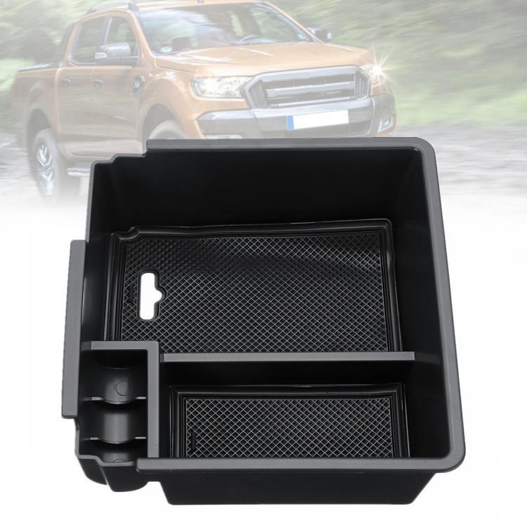 קונים ת'כלס... חווית קנייה מעולם אחר הכול לרכב Car Center Console Armrest Storage Box Glove Tray Holder for Ford Ranger T6 16-18