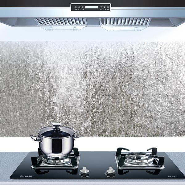 קונים ת'כלס... חווית קנייה מעולם אחר כלים לבית  Kitchen Aluminum Film Oil Sticker Self Adhesive Anti Oil Kitchen Cabinet Adhesive Wallpaper